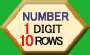 1 DIGIT NUMBERS, 10 ROWS